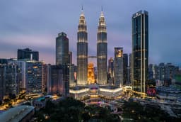 High-rise skyline at dusk (stock lifestyle)